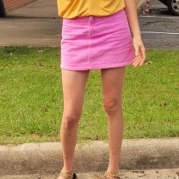 BUBBLEGUM Pink Corduroy Mini Skirt John Galt x PacSun x Brandy Melville One Size - Picture 6 of 6